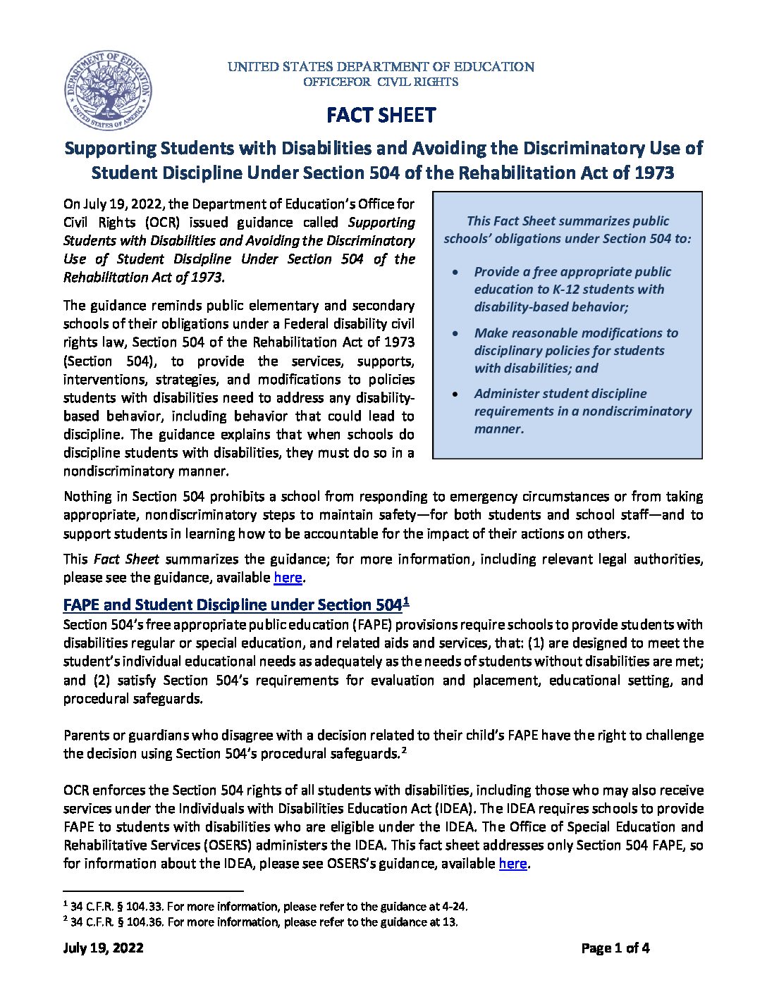 504-discipline-factsheet