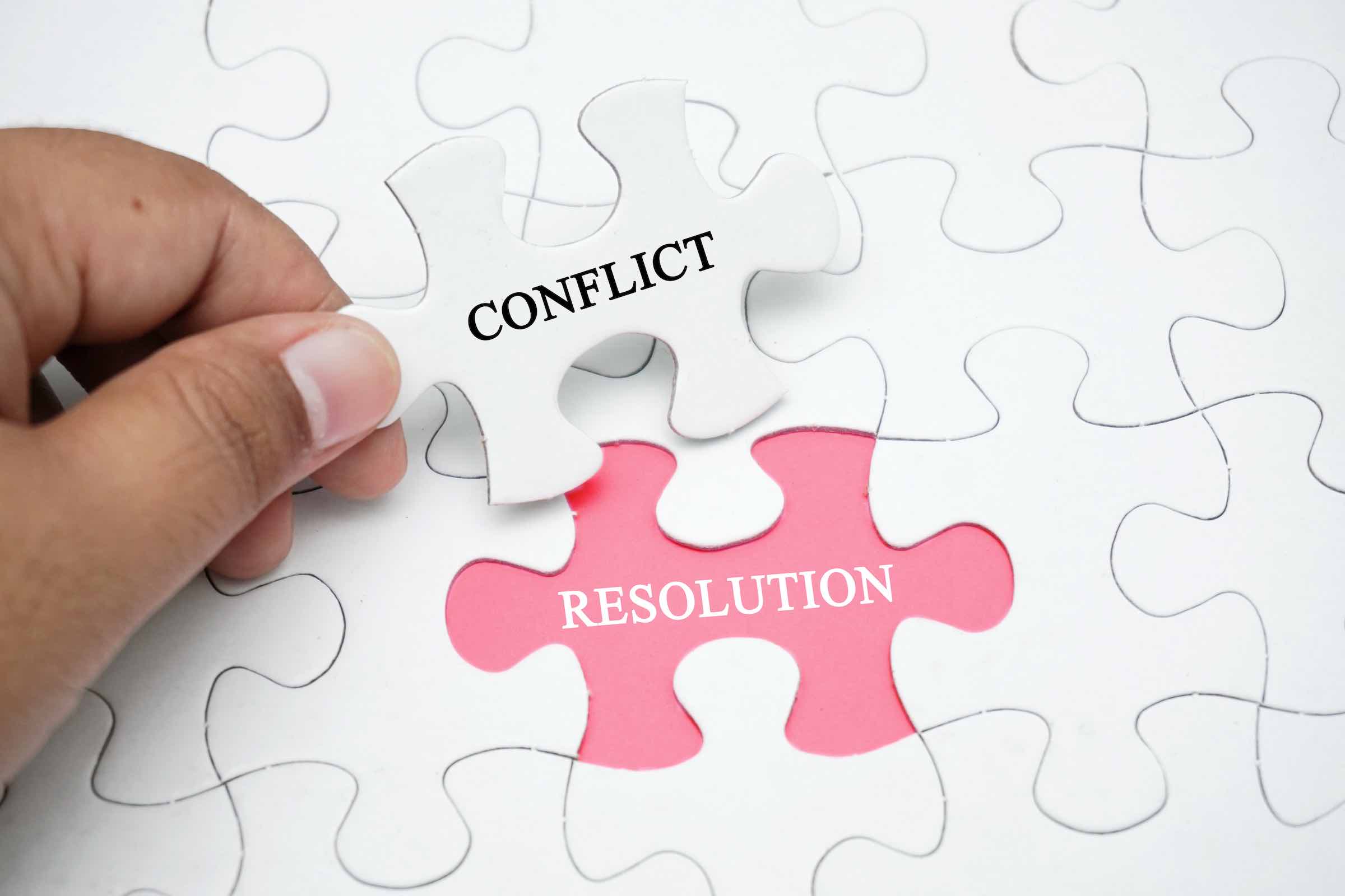 Missing pizzle with a word CONFLICT RESOLUTION