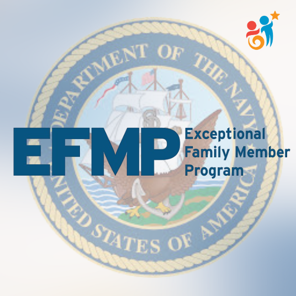 The military seal with the EFMP logo over it