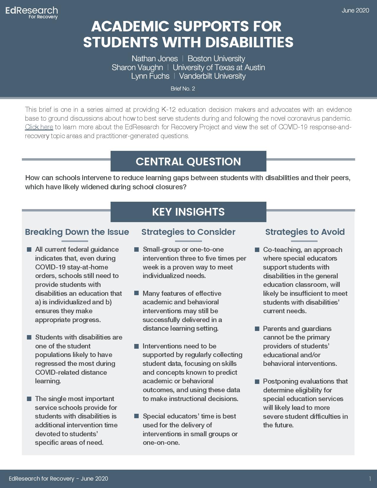 Image of Guiding Schools’ COVID-19 Recovery Decisions Using Data and Evidence pdf