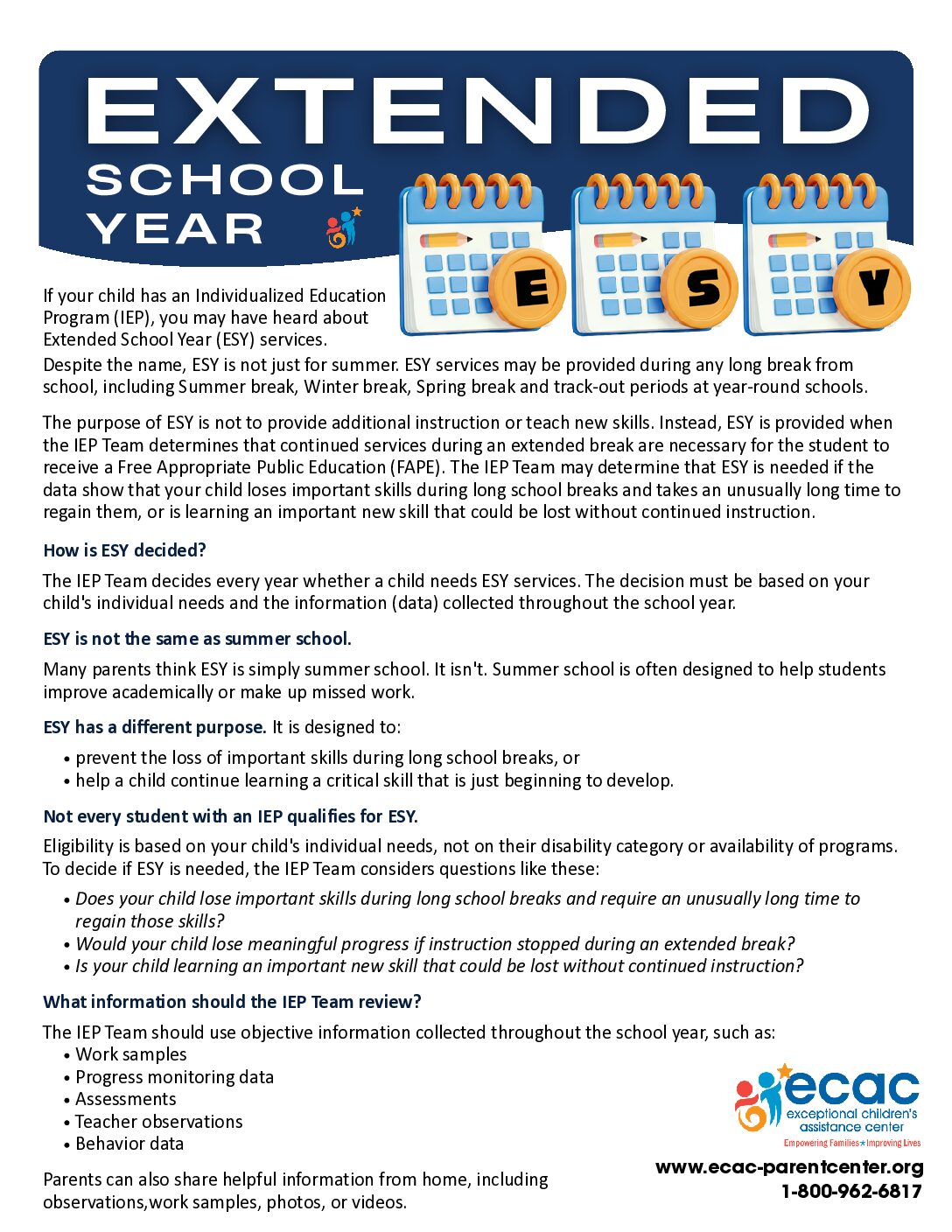 Extended School Year 7.26