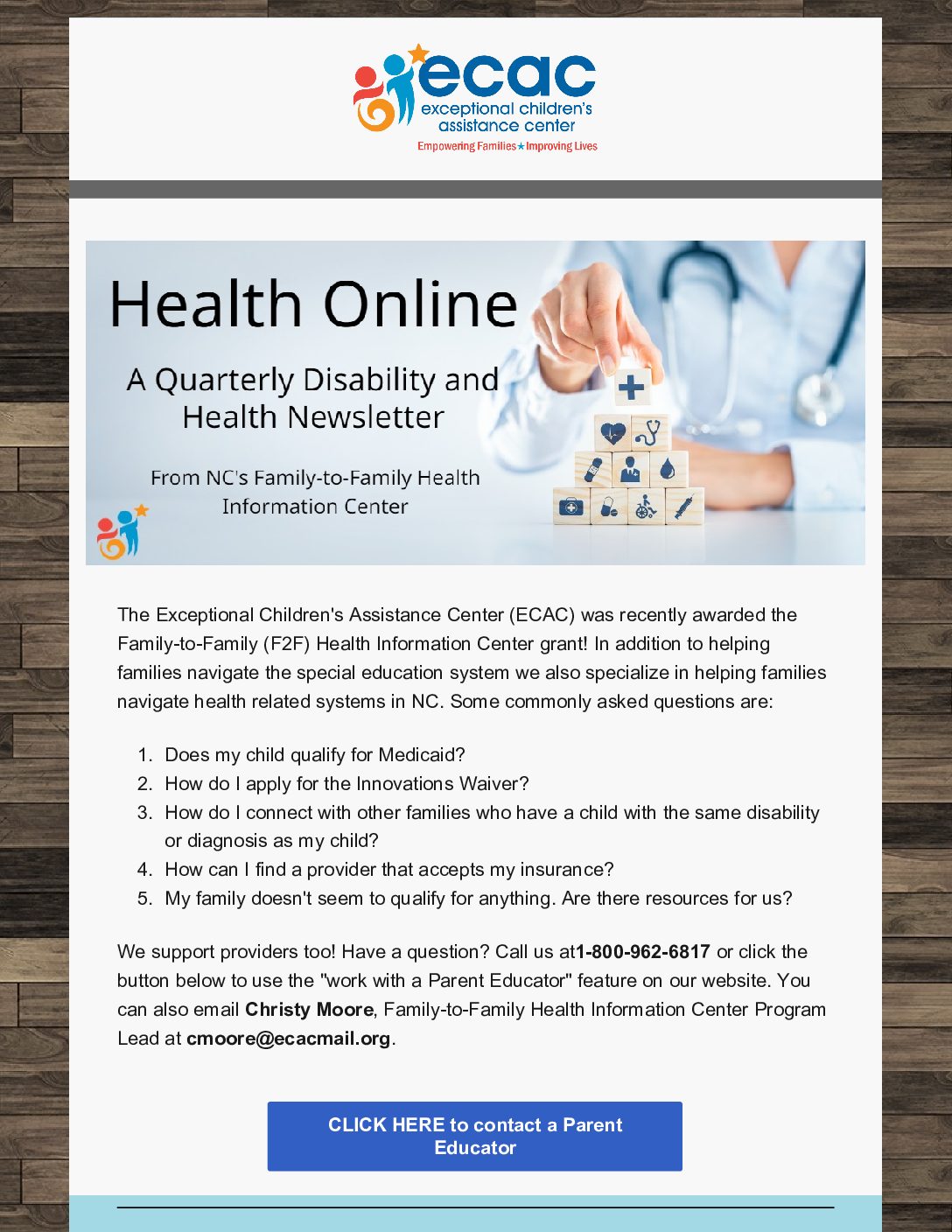 Check out “Health Online” – a new quarterly Disability and Health Newsletter