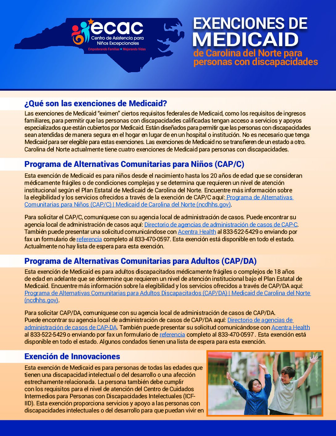 FINAL SPANISHecac_NewMedicaidWaivers_Flyer_Spanish (3)