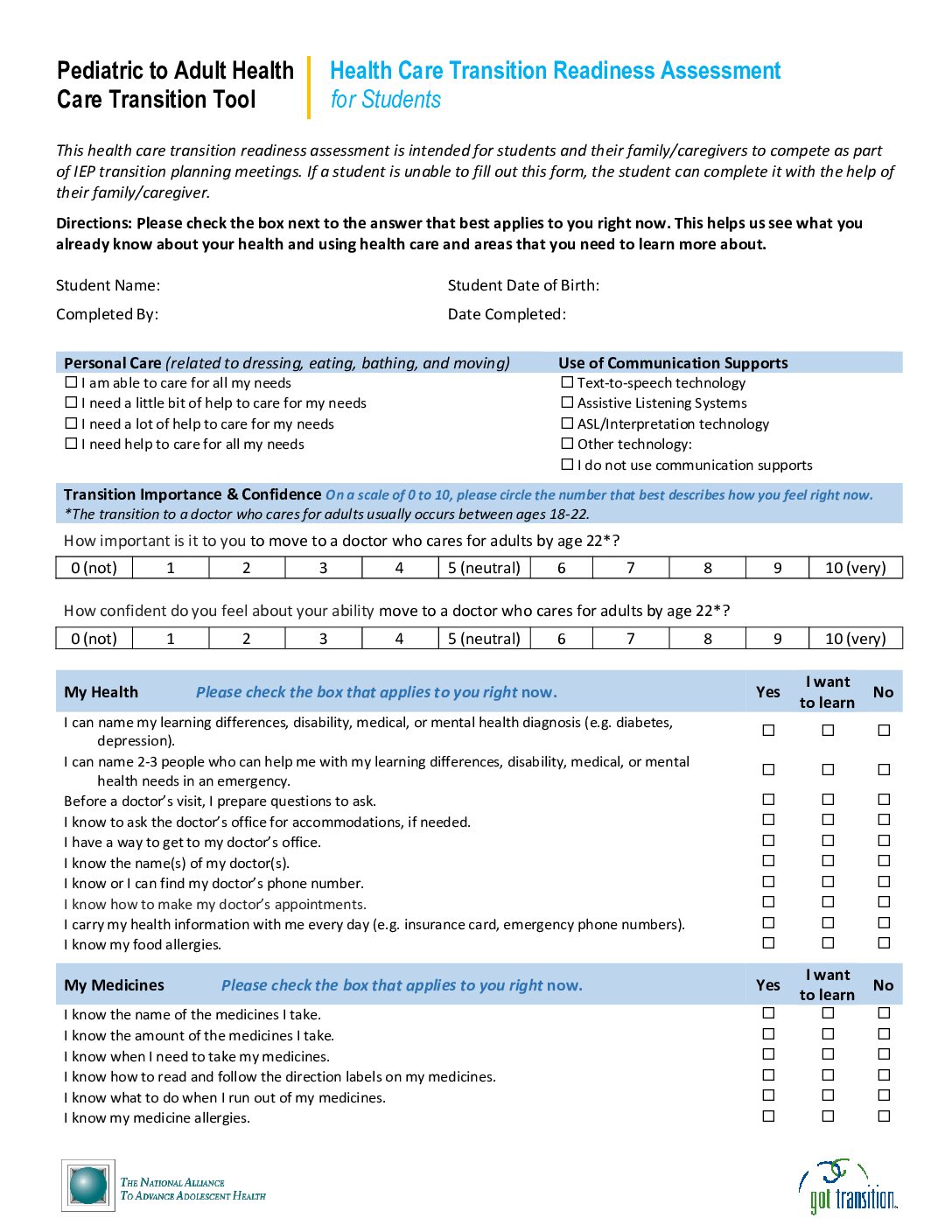 HCT Readiness Assessment for Students with an IEP_English FINAL