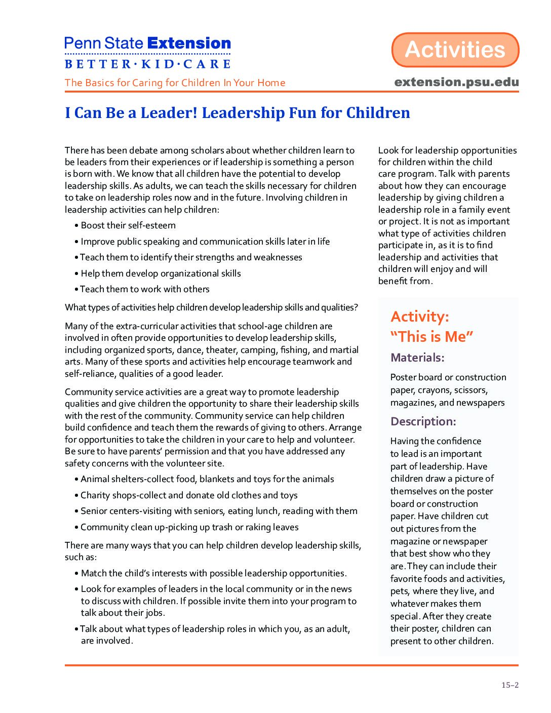 Leadership pour les enfants