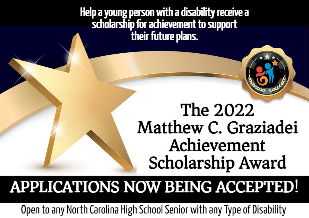 Gold Star flyer for Matthew C Graziadei Achievement Scholarship Award