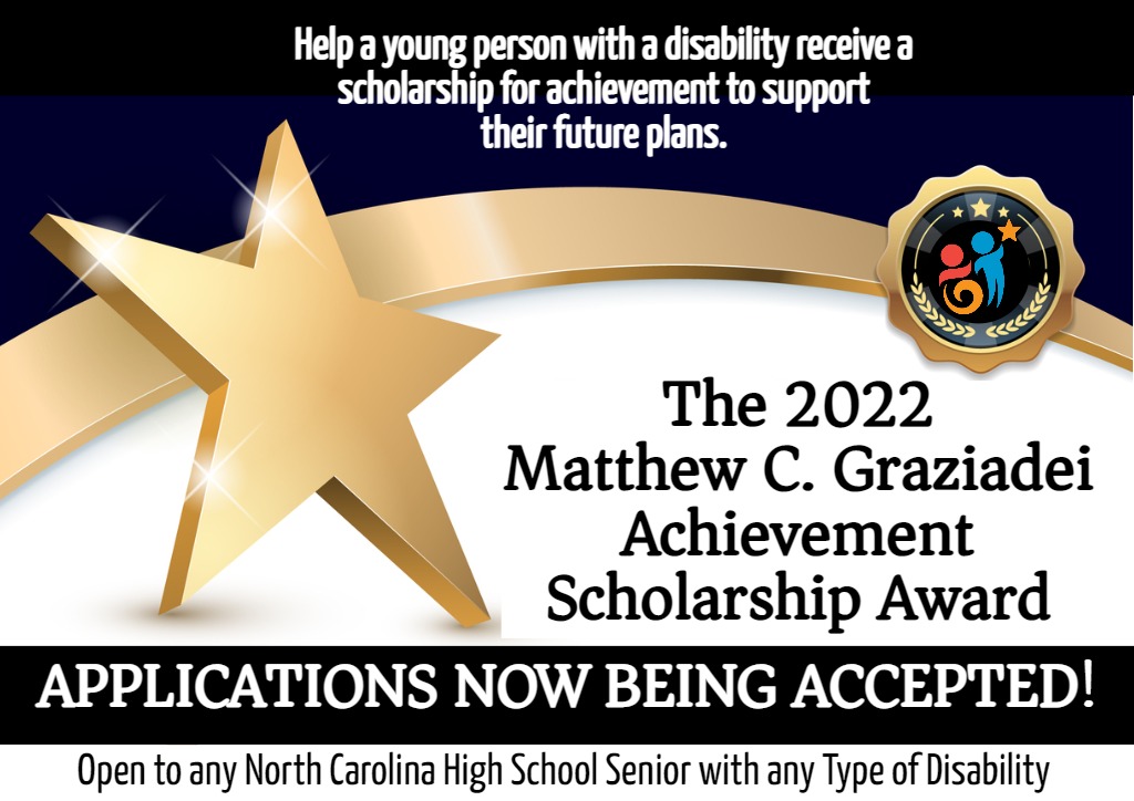 Gold Star flyer for Matthew C Graziadei Achievement Scholarship Award