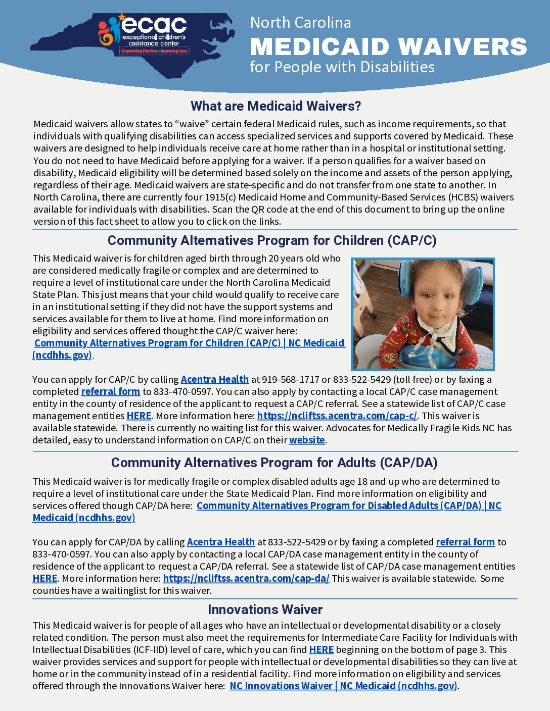 Medicaid Waiver Fact Sheet 5.28.26