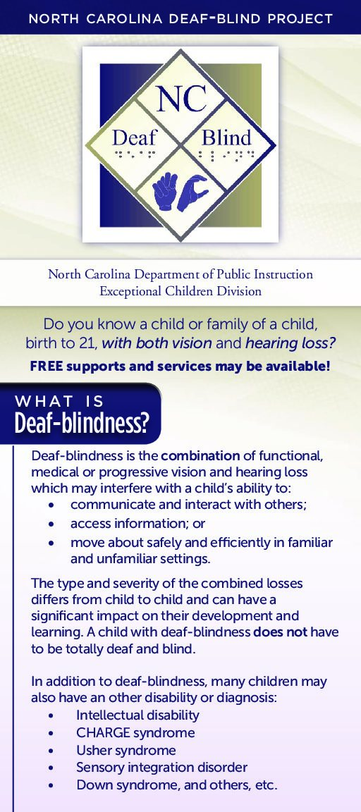 NC Deaf-Blind Project Fact Card