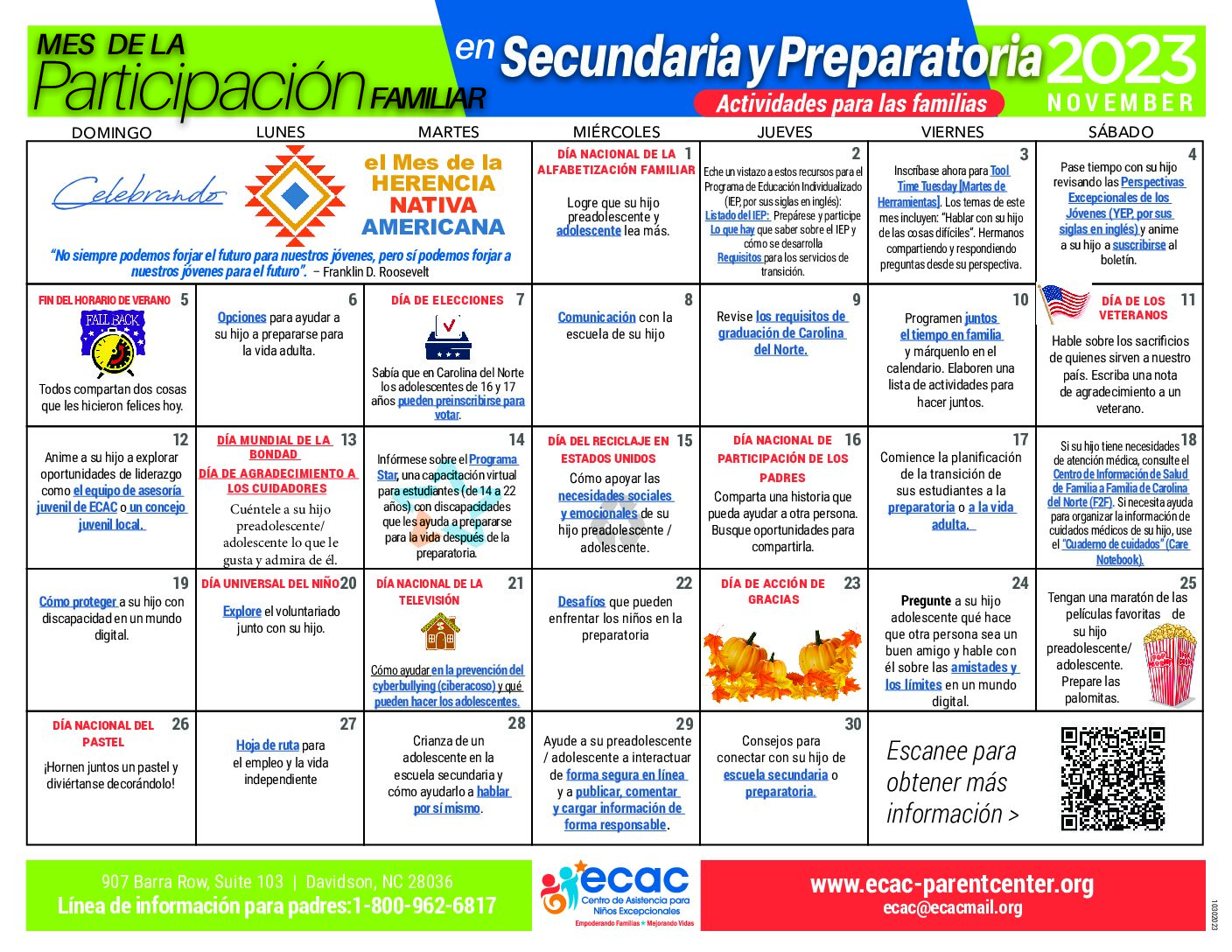 Span ECAC_Middle_High_FamilyEngagementCalendar_2023_Spanish-3