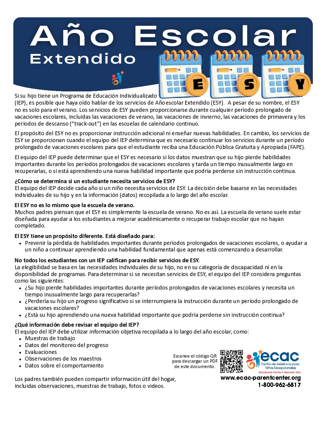 Spanish - Extended School Year