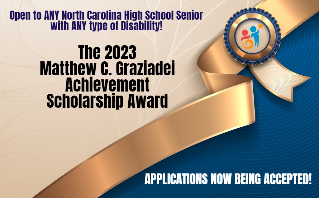 image of ribbon and text The 2023 Matthew C. Graziadei Achievement Scholarship Award