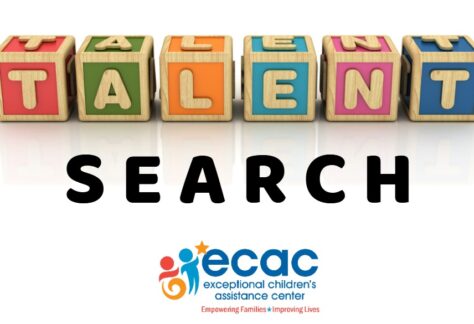 Image of blocks that spell talent and the word search