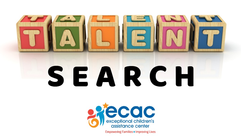 blocks that spell TALENT search with ecac logo