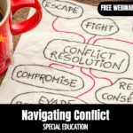 image of a coffee mug and napkins with the words conflict resolution