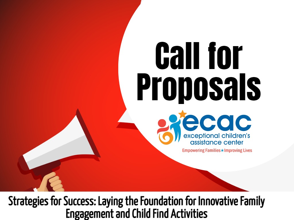 mega phone with speech bubble that reads call for proposals