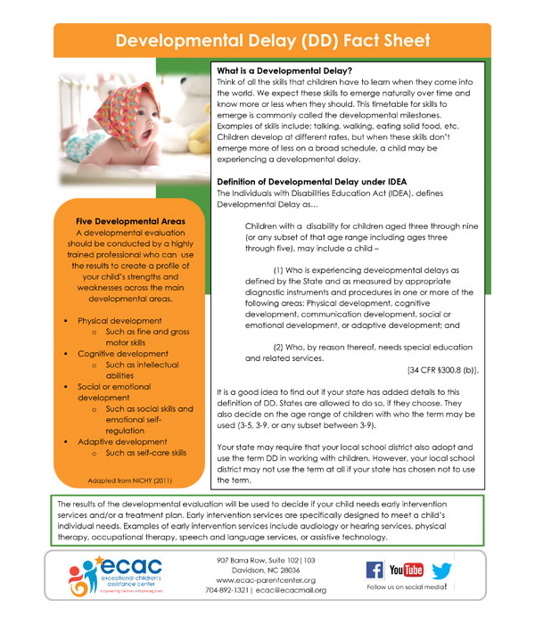 Developmental Delay (DD) Fact Sheet—resource thumbnail