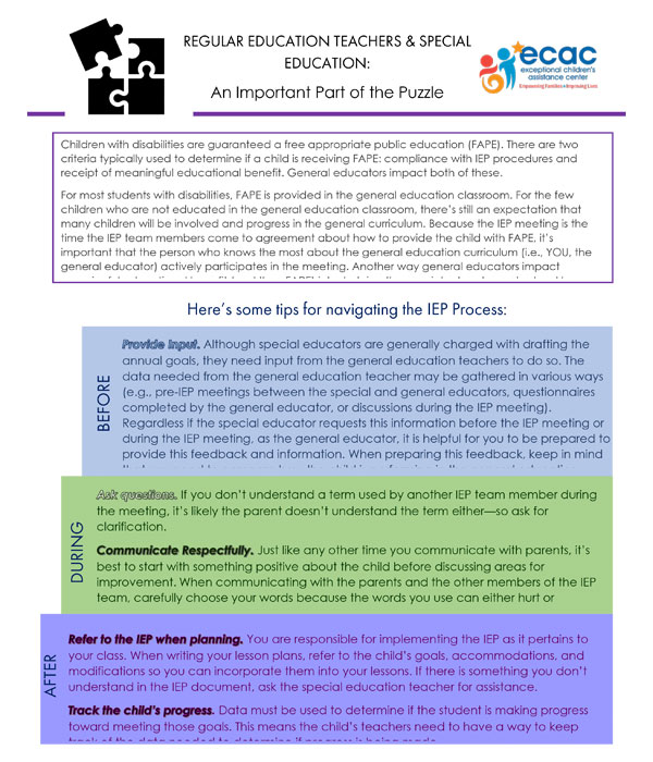 Vignette de l'enseignement régulier et de l'enseignement spécial