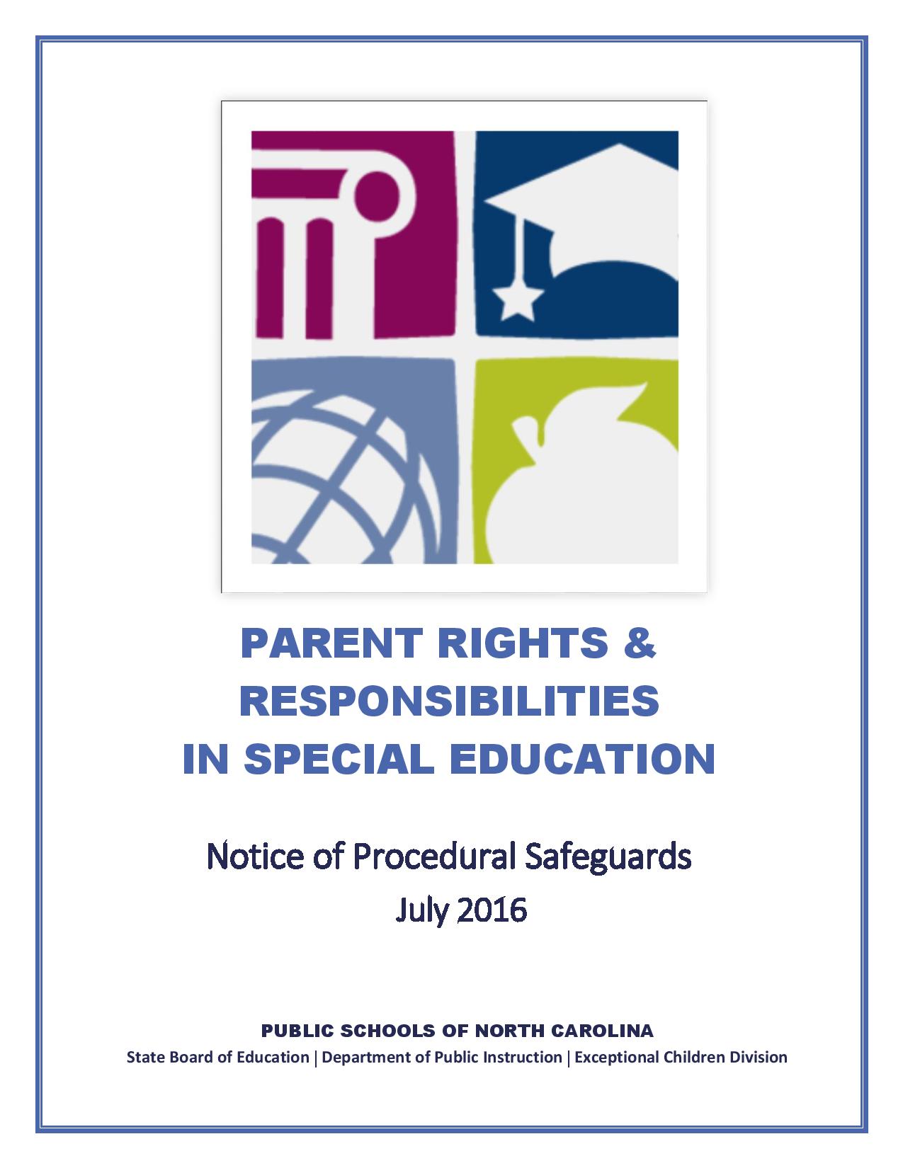 image of parent handbook