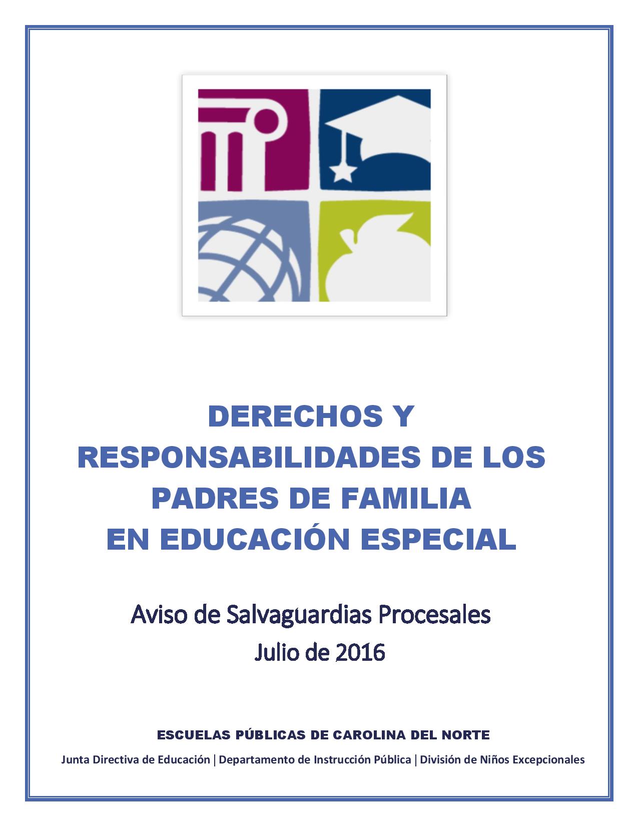 imagen del manual de derechos de los padres en español