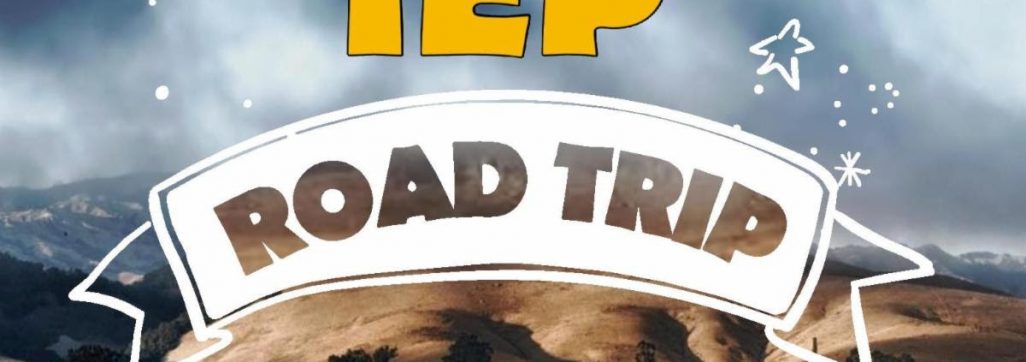 Banner over a open road that reads IEP Road Trip