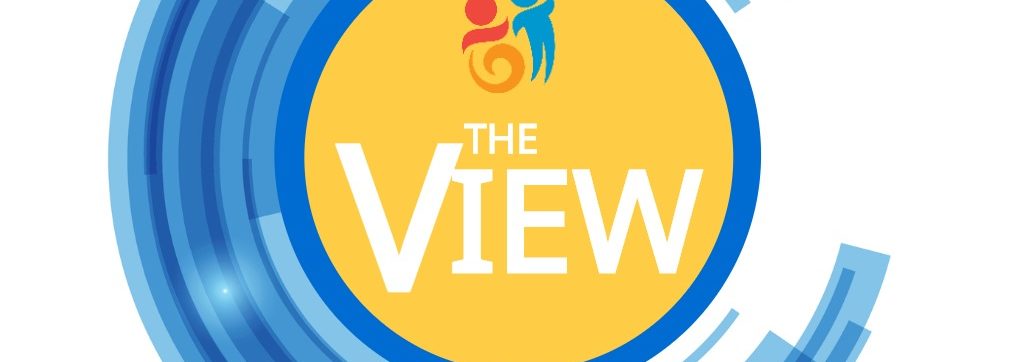 Circular logo with ECAC figures inside with text that reads "The View" Additional text reads: The Virtual Individualized Education World, A Live Discussion with ECAC Parent Educators