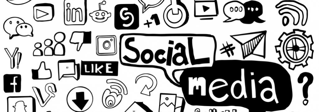 doddle style image of social media icons