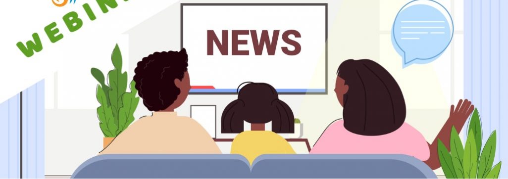 cartoon i family watching the news mage of