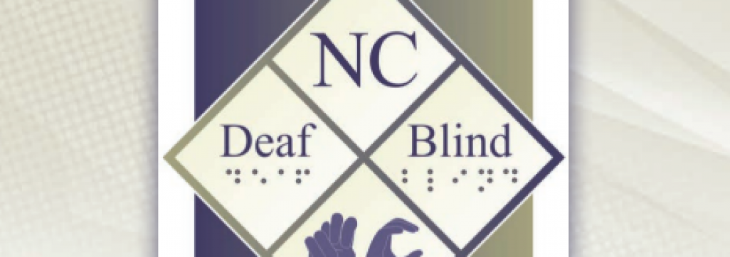 Bild des Logos des NC DeafBlind Project mit gebärdenden Händen und Blindenschrift