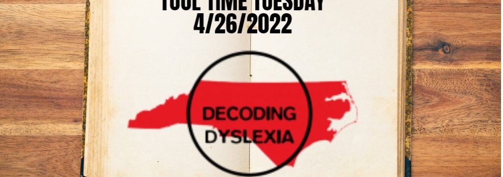 open book with Decoding Dyslexia logo displayed on both sides
