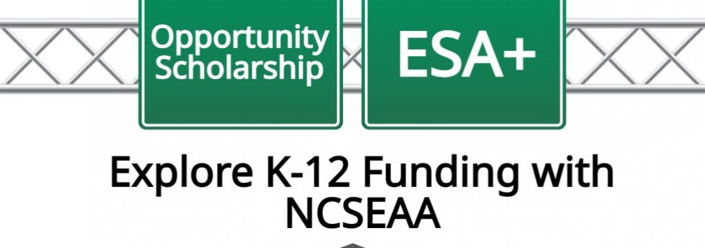 高速公路標誌的圖像，上面寫著機會獎學金和ESA+