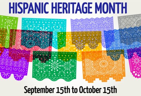 Girlandenbanner mit der Aufschrift Hispanic Heritage Month