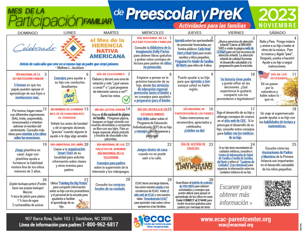 calendrier préscolaire image