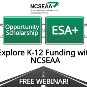 image of highway signs that say opportunity scholarship and ESA+