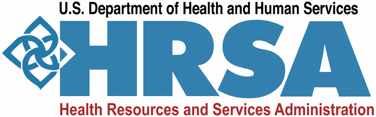 وزارة الصحة والخدمات الإنسانية الأمريكية. شعار HSRA. إدارة الموارد والخدمات الصحية